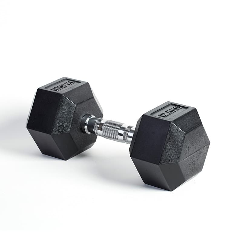 thumbnail image 2 of Set Of 2 Coated Rubber Hex Dumbbells – Multi-Weight Stylish & Lasting Gym Equipment 2 of 3