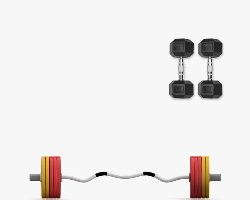 banner thumbnail showing free weights category